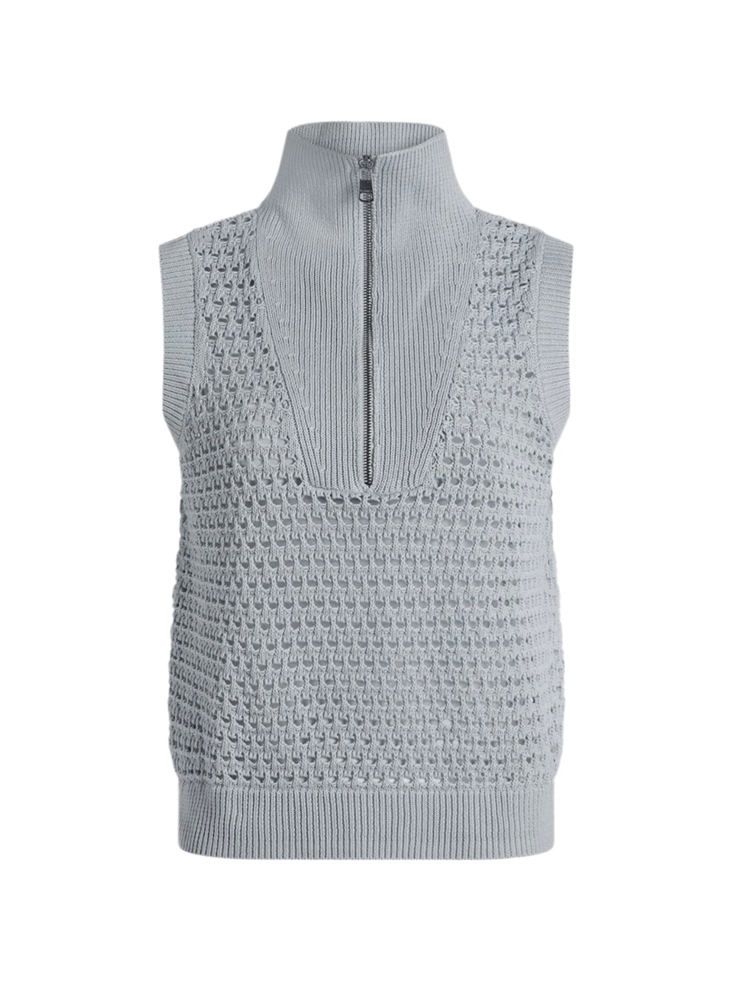Varley Bains Half Zip Tank in Plein Blue