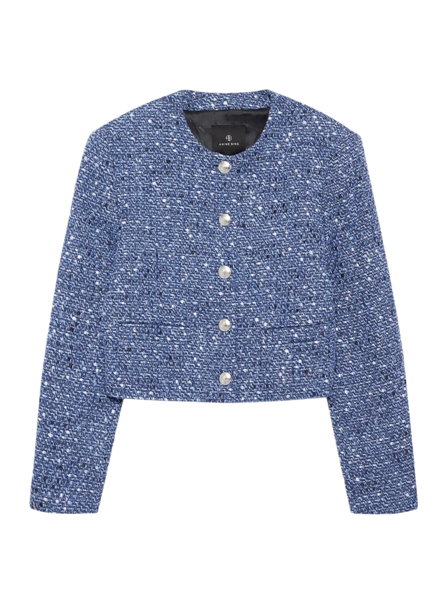 Anine Bing Amber Jacket in Blue Tweed
