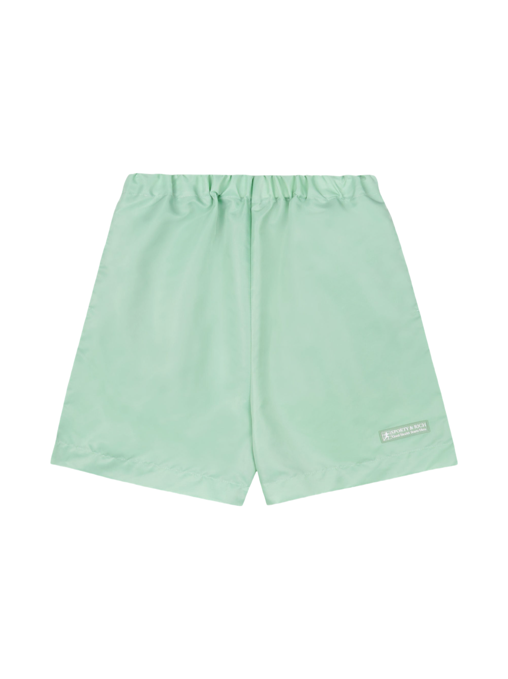 Sporty & Rich Good Health Nylon Shorts in Thyme 218