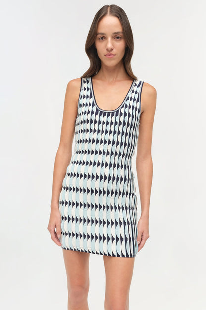 Simkhai Lorien Mini Dress in Sky Multi
