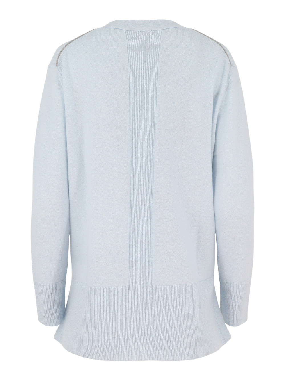 Kinross Cashmere Hi-Low Piped Easy Vee Sweater (More Colors)