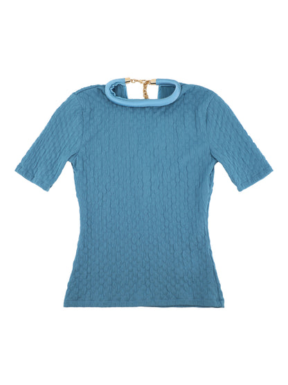 Silvia Tcherassi Venecia T-Shirt in Powder Blue