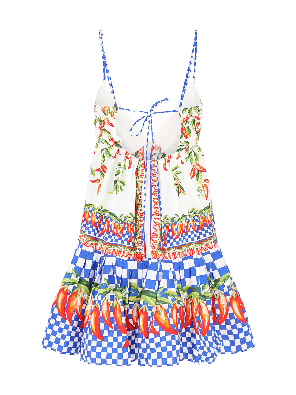 white christmas dresses Farm Rio Off-White Picnic Peppers Ainika Organic Cotton Mini Dress