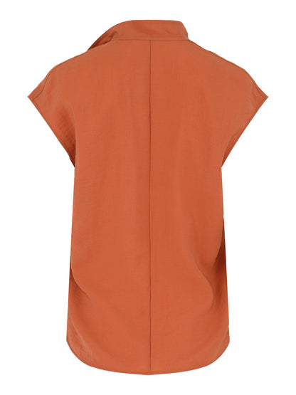 Vince Cap Sleeve Blouse in Dusk Ember