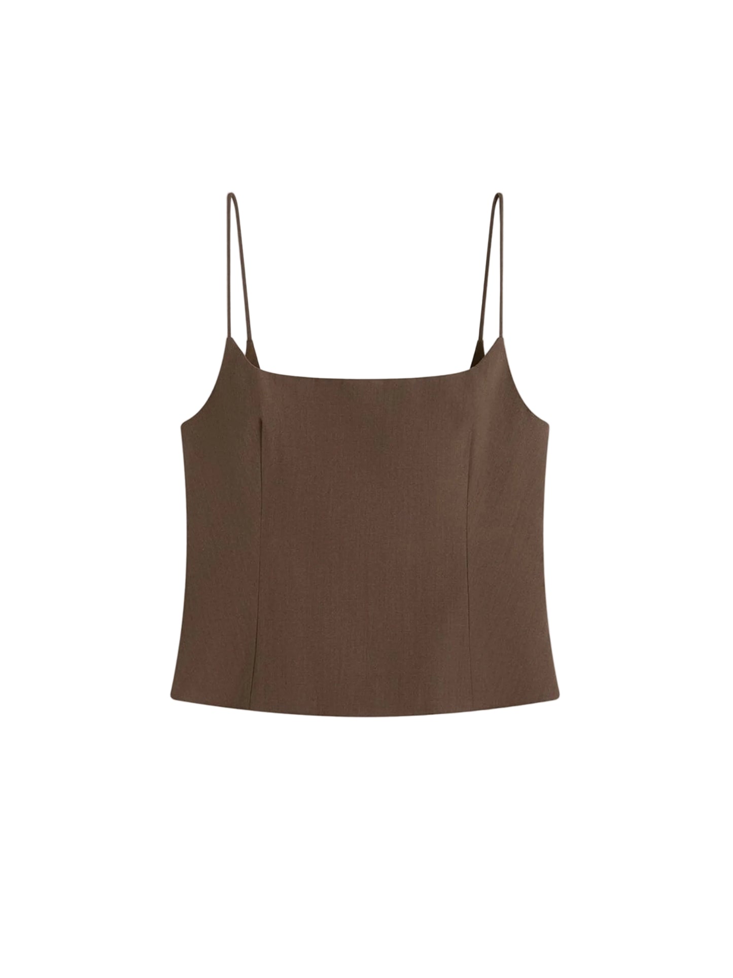 St. Agni Silk Canvas Cami in Mud