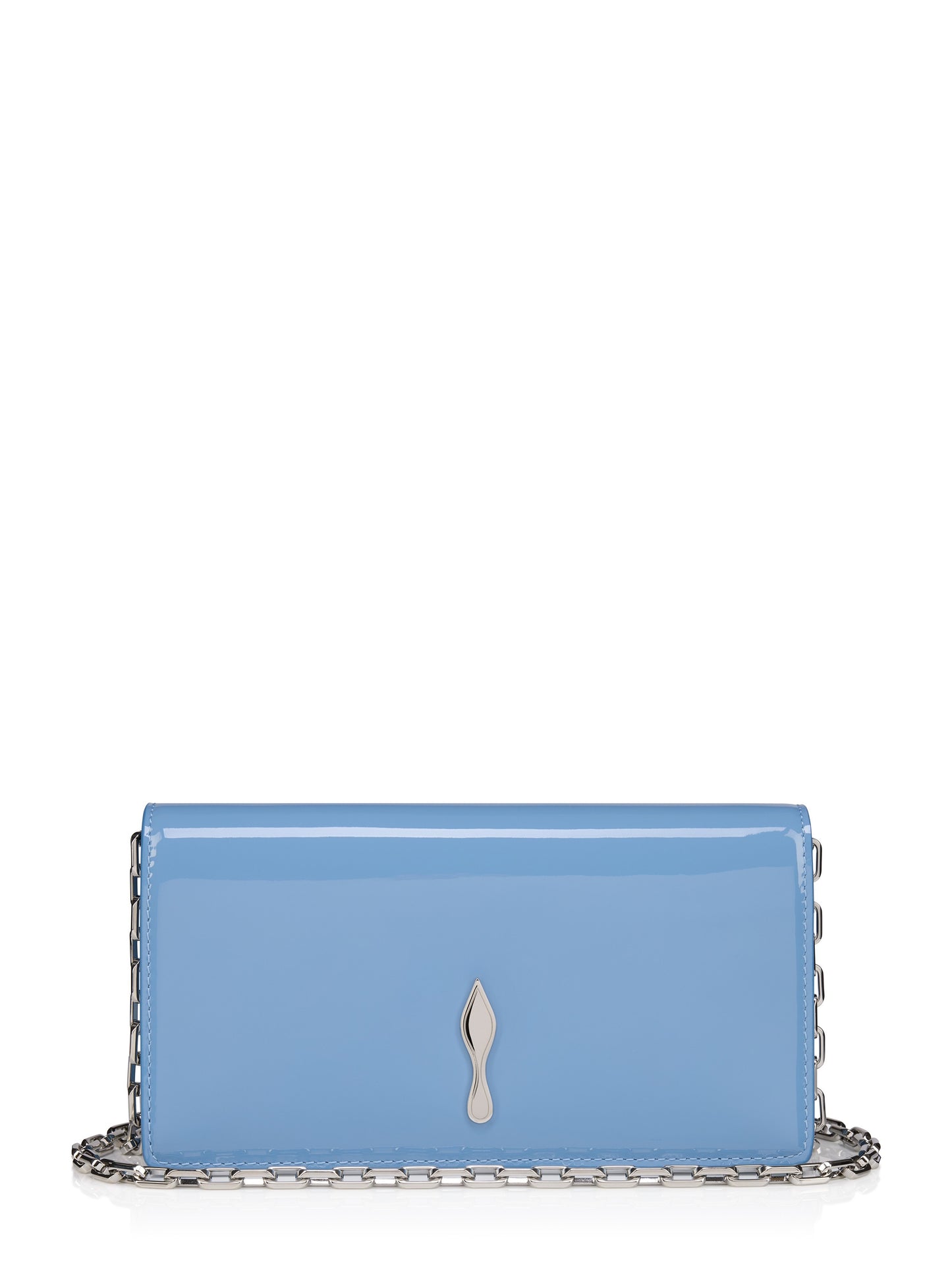 Christian Louboutin Bettina Clutch Patent in Ceruleo/Silver | In-Store Only