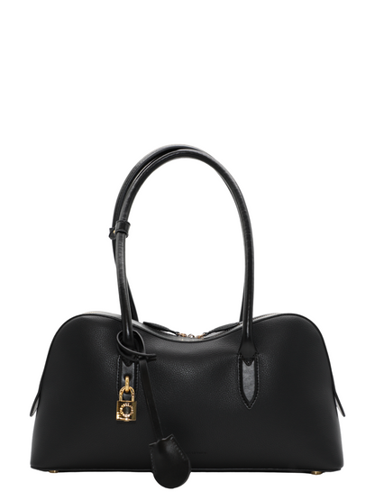 Stella McCartney Stella Ryder Medium Bag in Black Embossed Grainy Eco