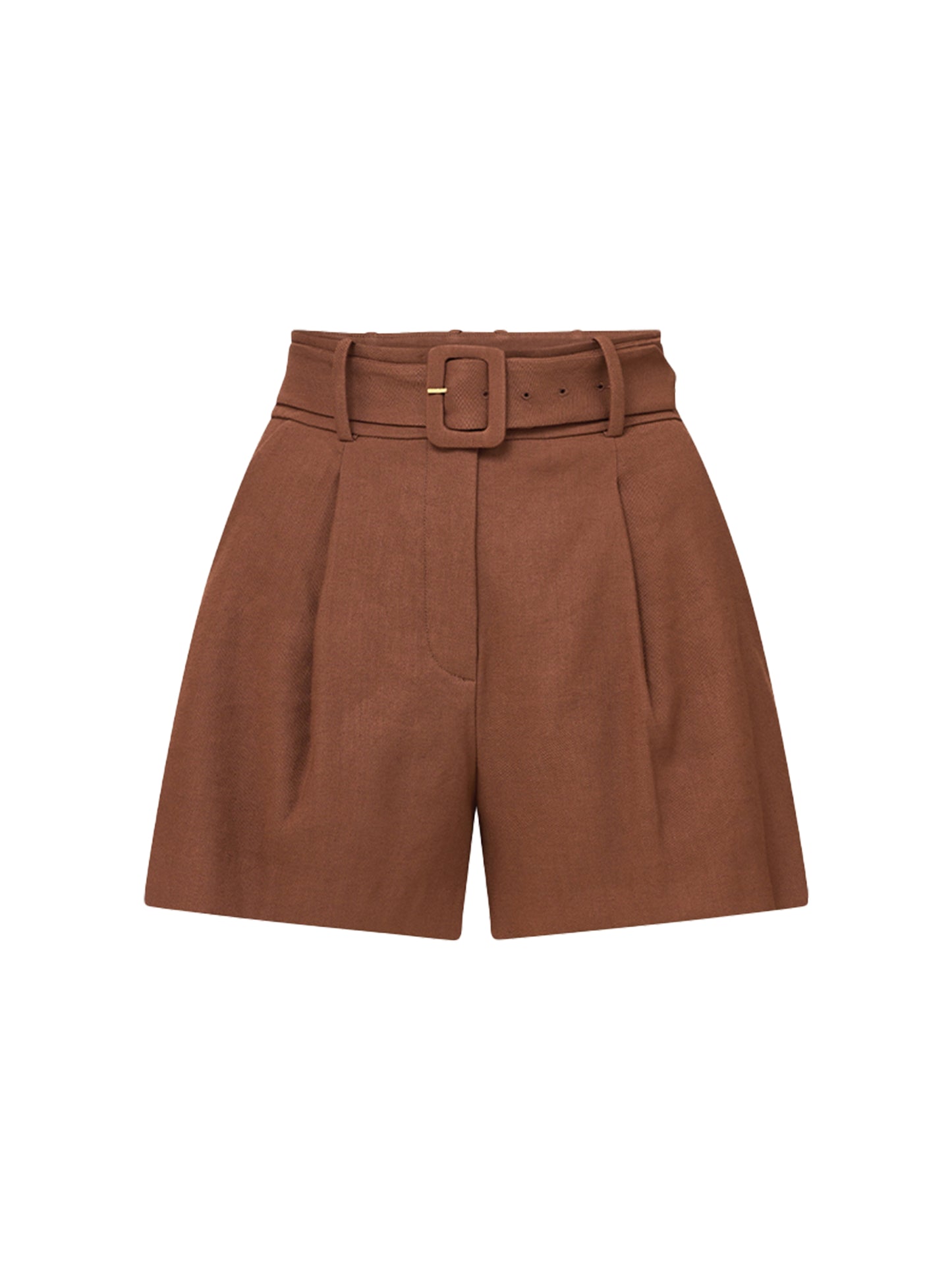 Veronica Beard Piper Stretch-Linen Short in Light Chicory