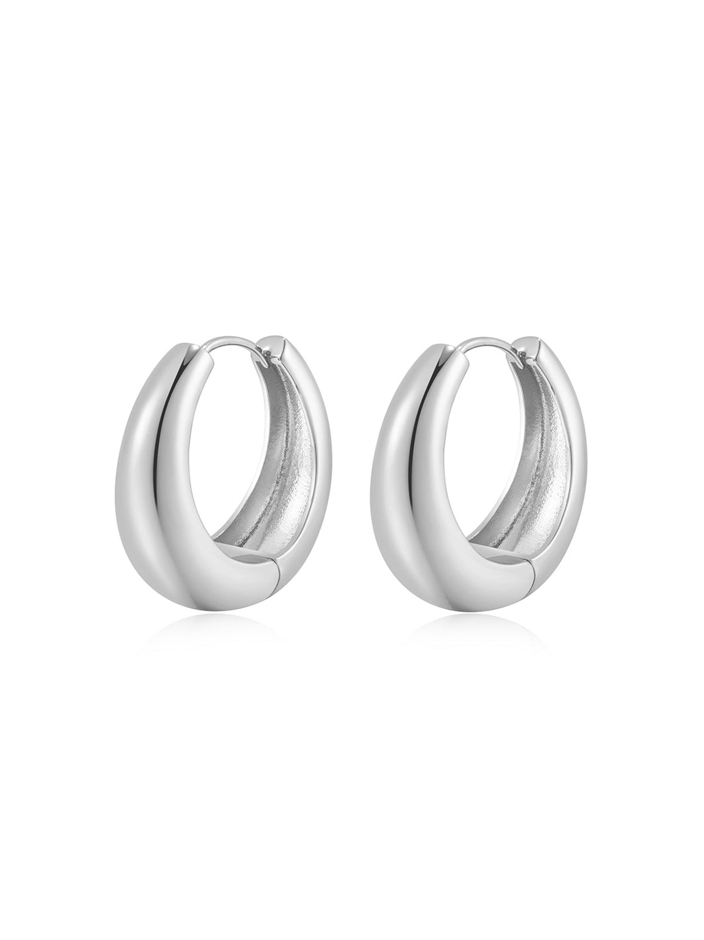 Luv AJ Corey Hoops in Silver