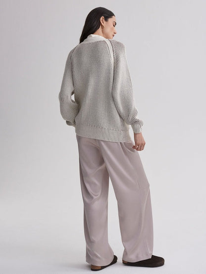 Varley Jude Plated Cardigan in Birch