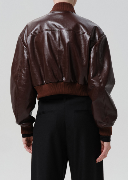 Citizens of Humanity Camille Moto Jacket in Burgundy