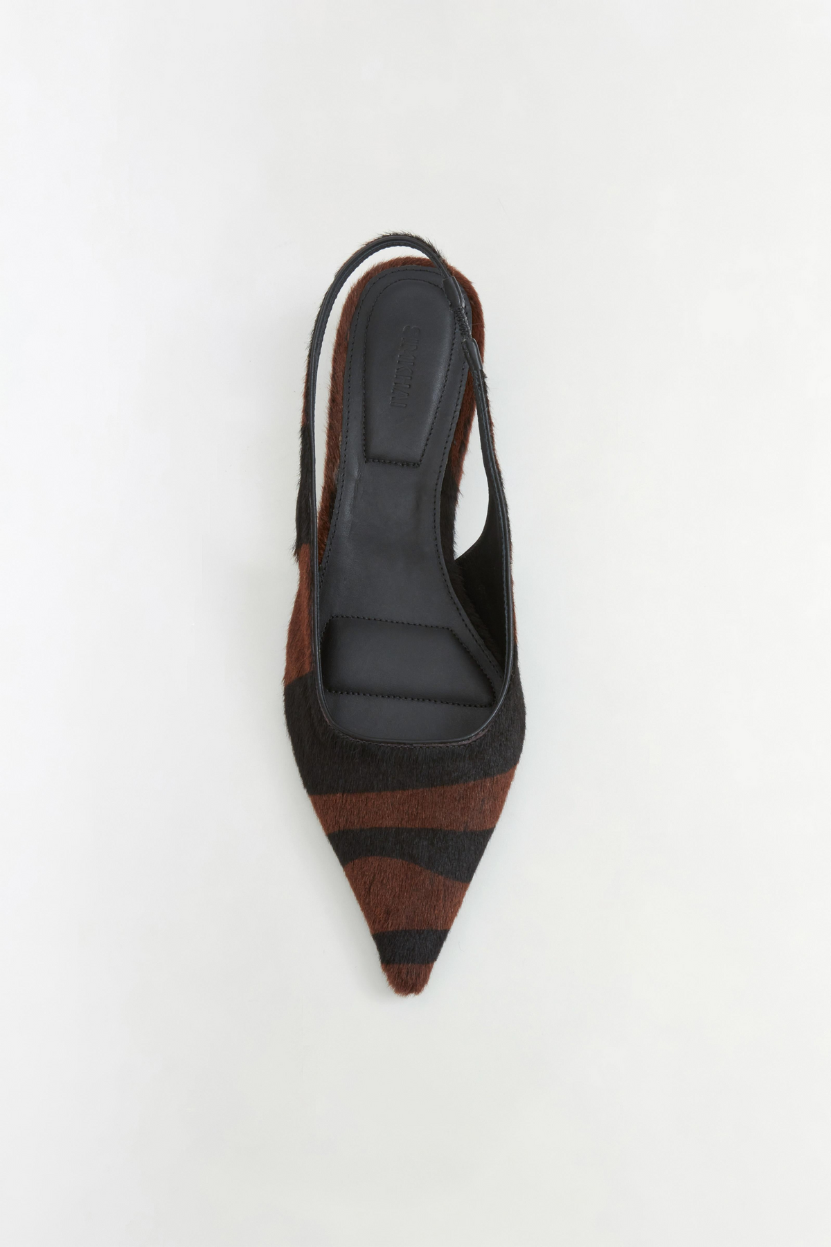 Simkhai Jenny Calf Hair Slingback Heel in Cacao Multi