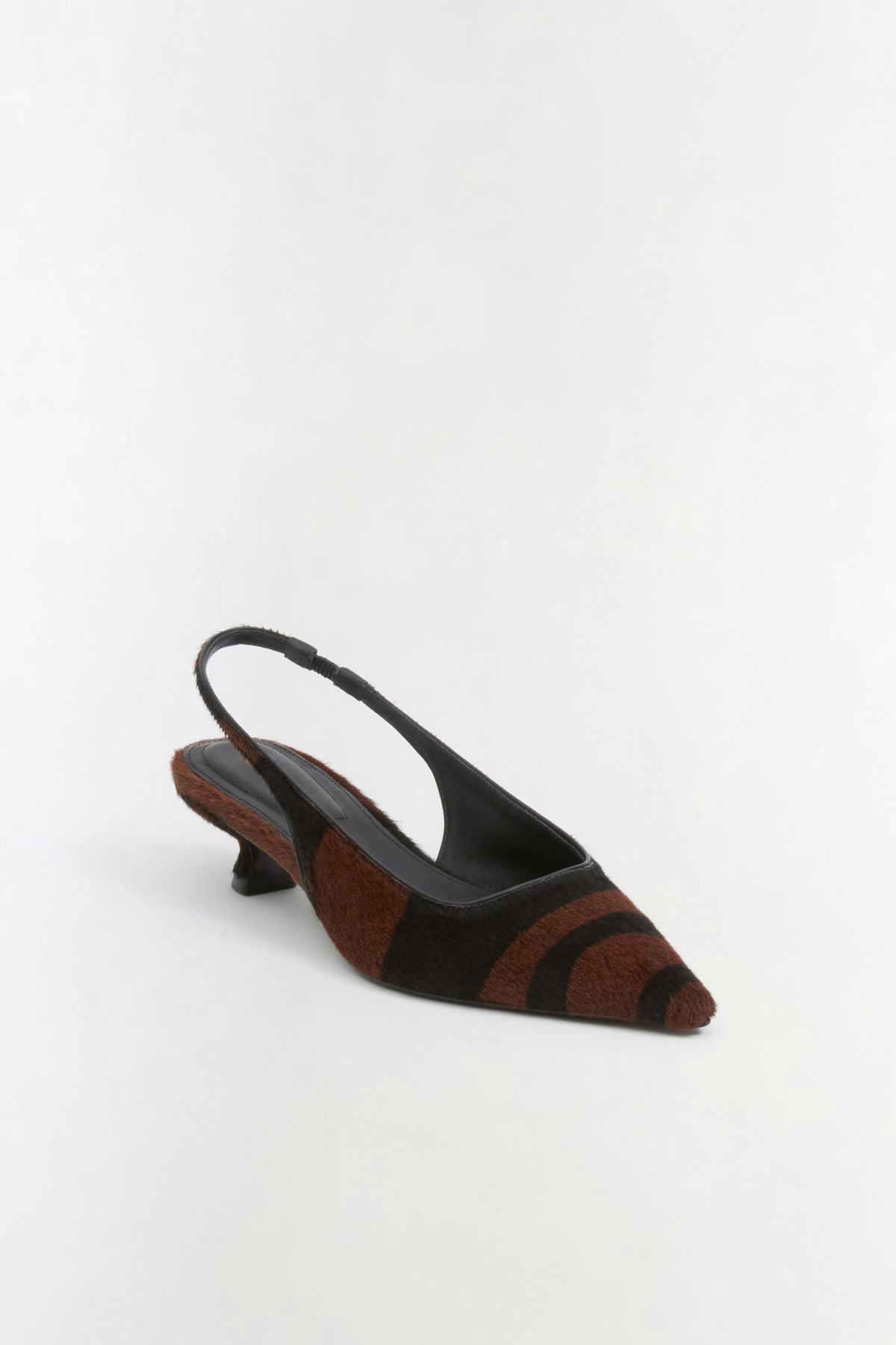 Simkhai Jenny Calf Hair Slingback Heel in Cacao Multi