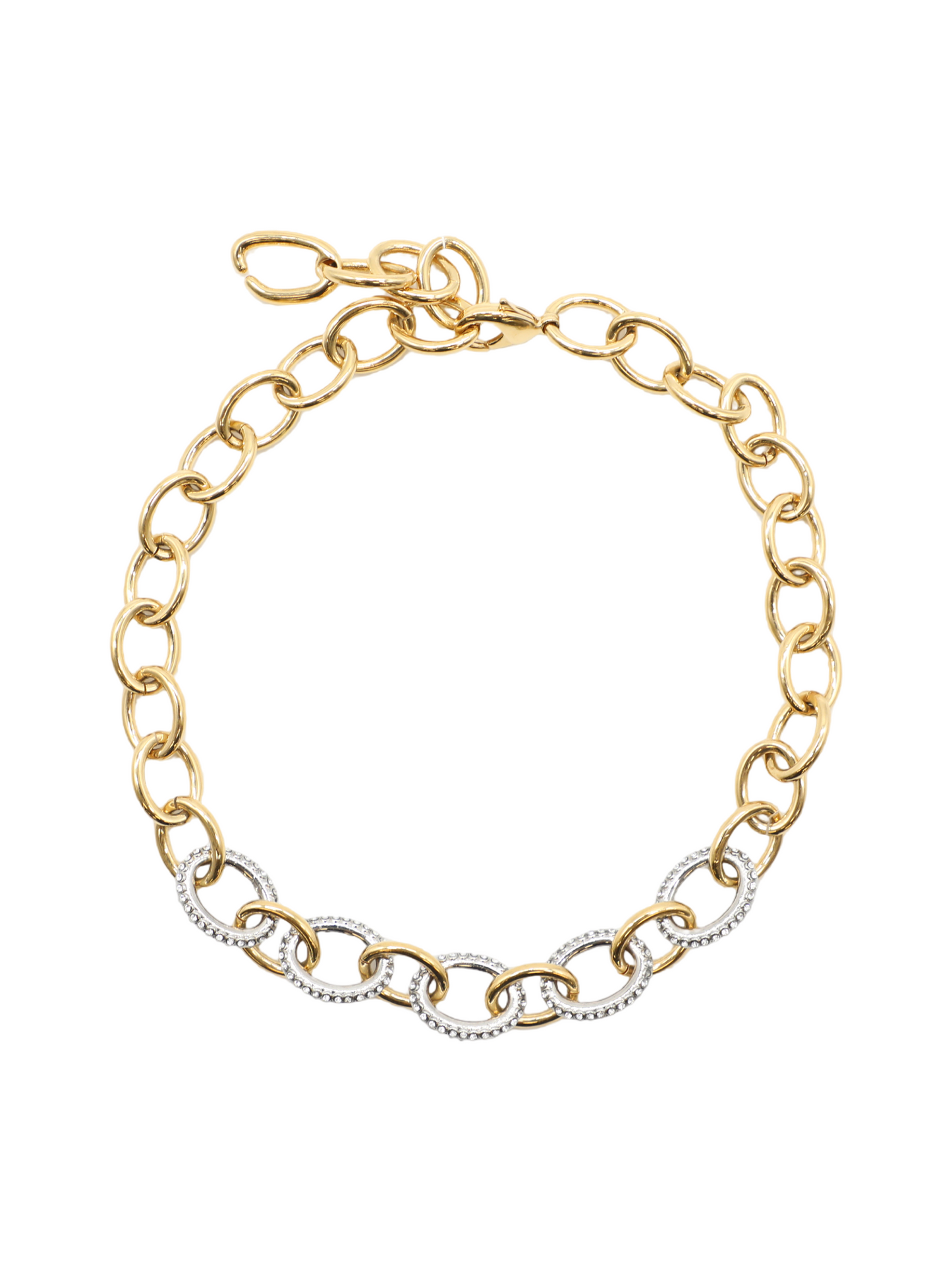 Oscar de la Renta Oval Link Chain with Crystals