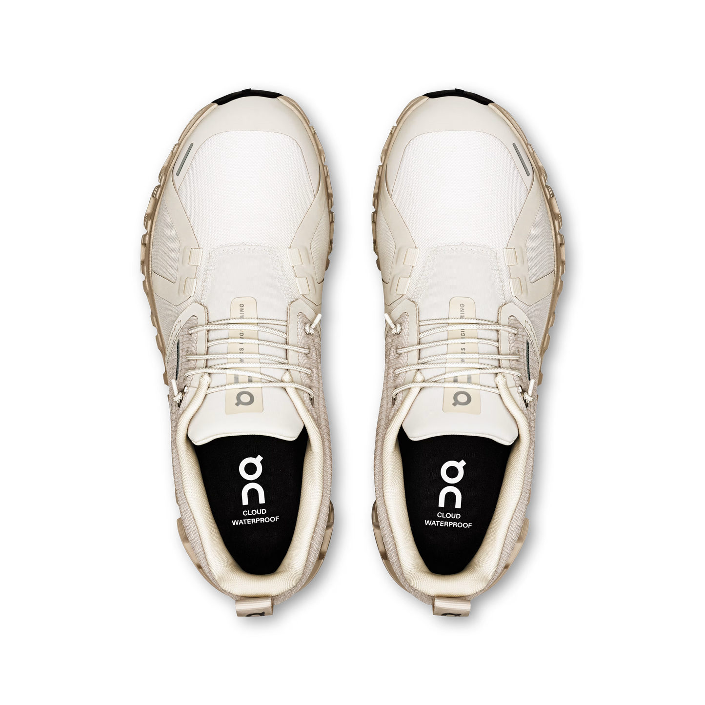 On Running Women's Cloud 6 Waterproof Sneaker in Pearl/Cream