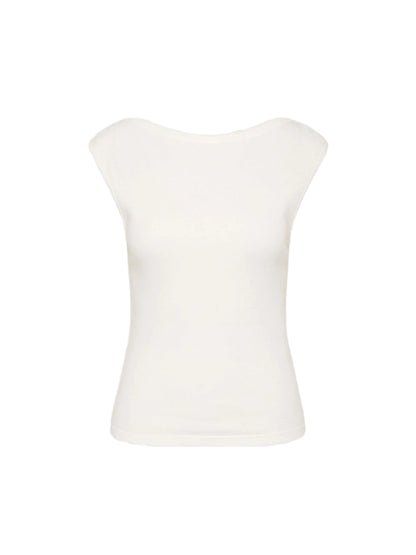 St. Agni Organic Cotton Ballerina Top in White
