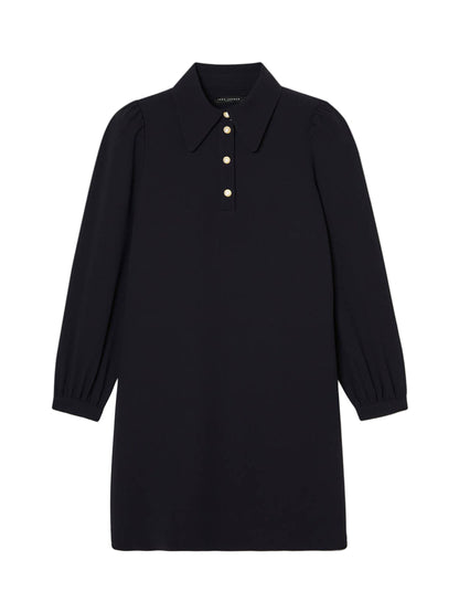 Tara Jarmon Rolfo Black Crepe Dress in Nuit