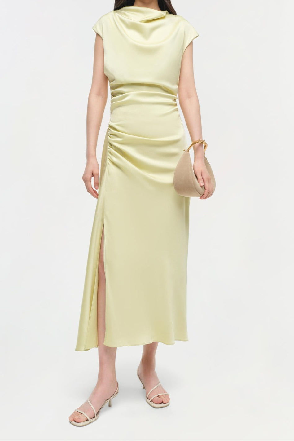 Simkhai Burke Sleeveless Draped Midi Dress in Sunglow