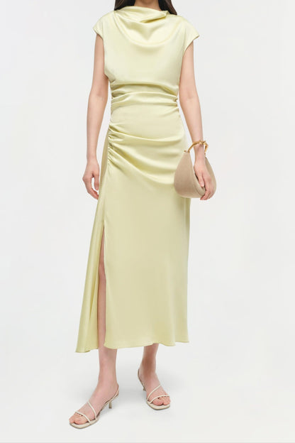 Simkhai Burke Sleeveless Draped Midi Dress in Sunglow
