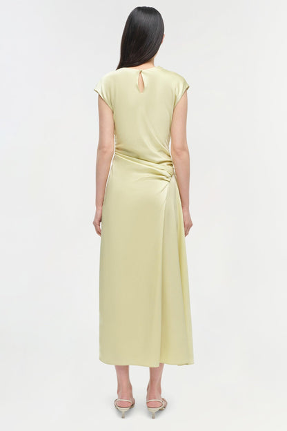 Simkhai Burke Sleeveless Draped Midi Dress in Sunglow