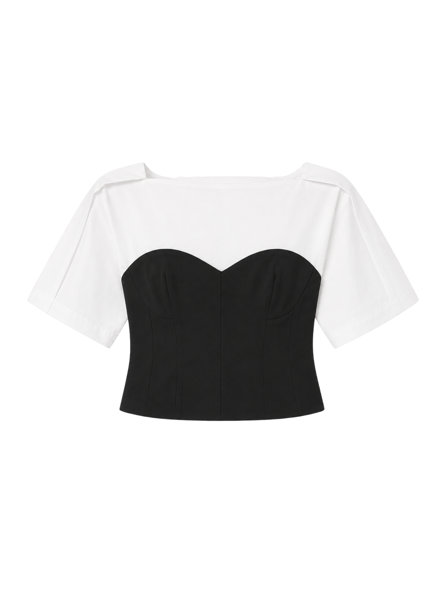 Simkhai Hallen Short Sleeve Combo Top in White Multi