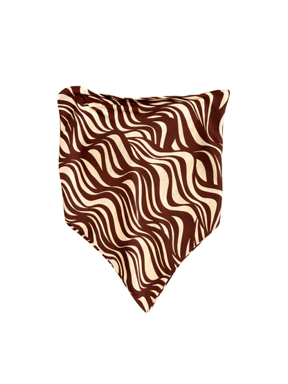 Enza Costa Wave Print Scarf Top in Wave Print