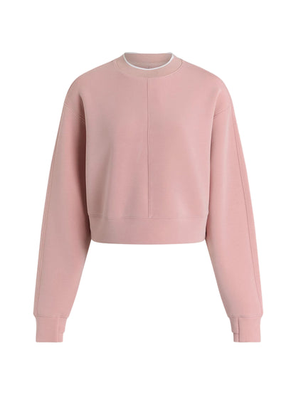 Varley Tasmin Cropped Sweat in Zephyr Mauve