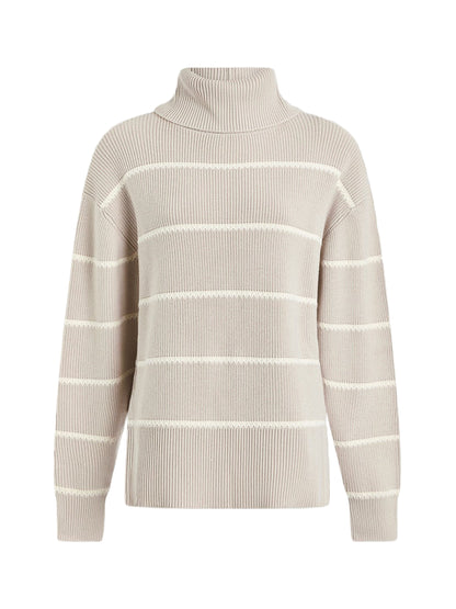 Varley Hamish Stitch Knit Sweater in Silver Birch