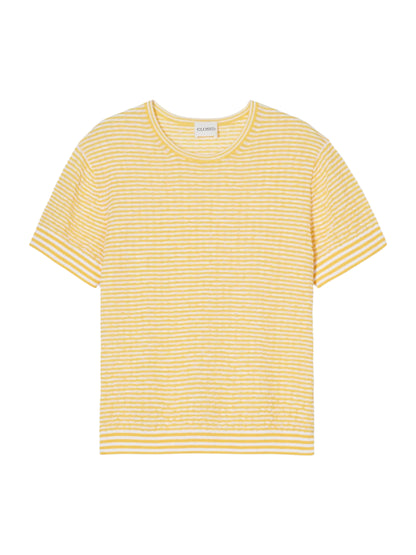 CLOSED Crew Neck Short Sleeve in Mango Yellow