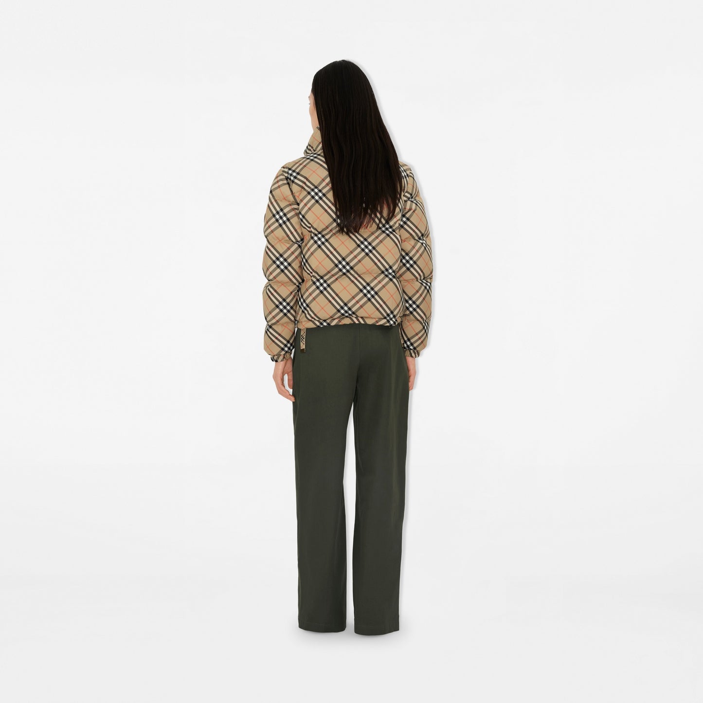 Burberry Check Ambleside Puffer Jacket in Sand IP Check