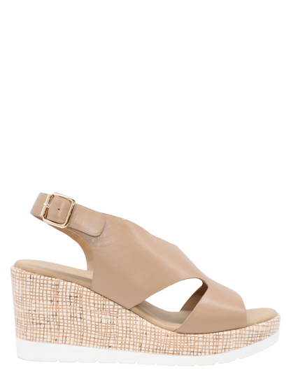 Ron White Dacota Wedge Sandal in Fawn