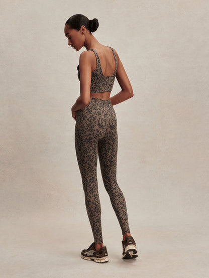 Varley Freesoft High Rise Legging 28 in Brown Contrast Cheetah