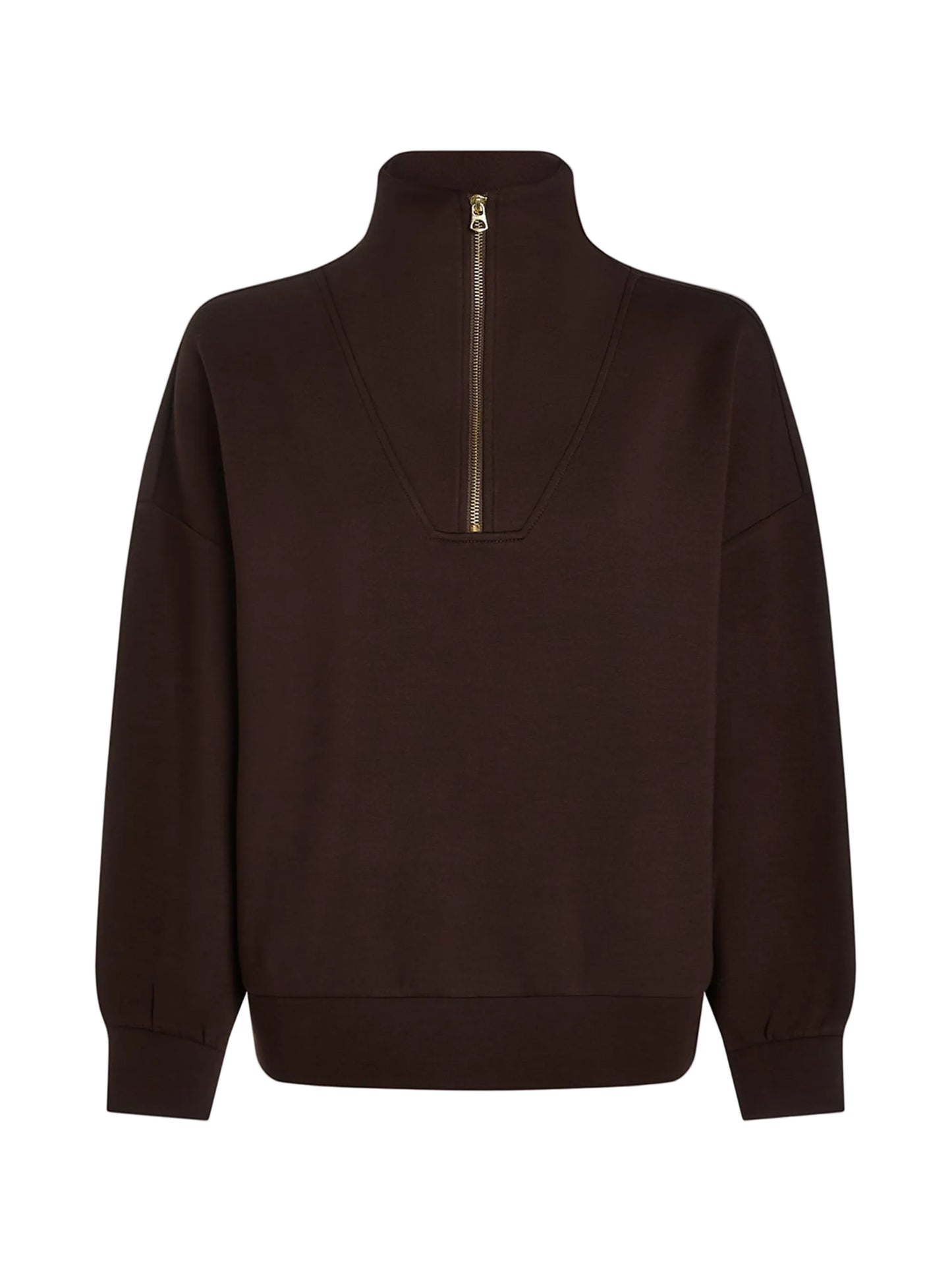 Varley Hawley Half Zip Sweat in Coffee Bean