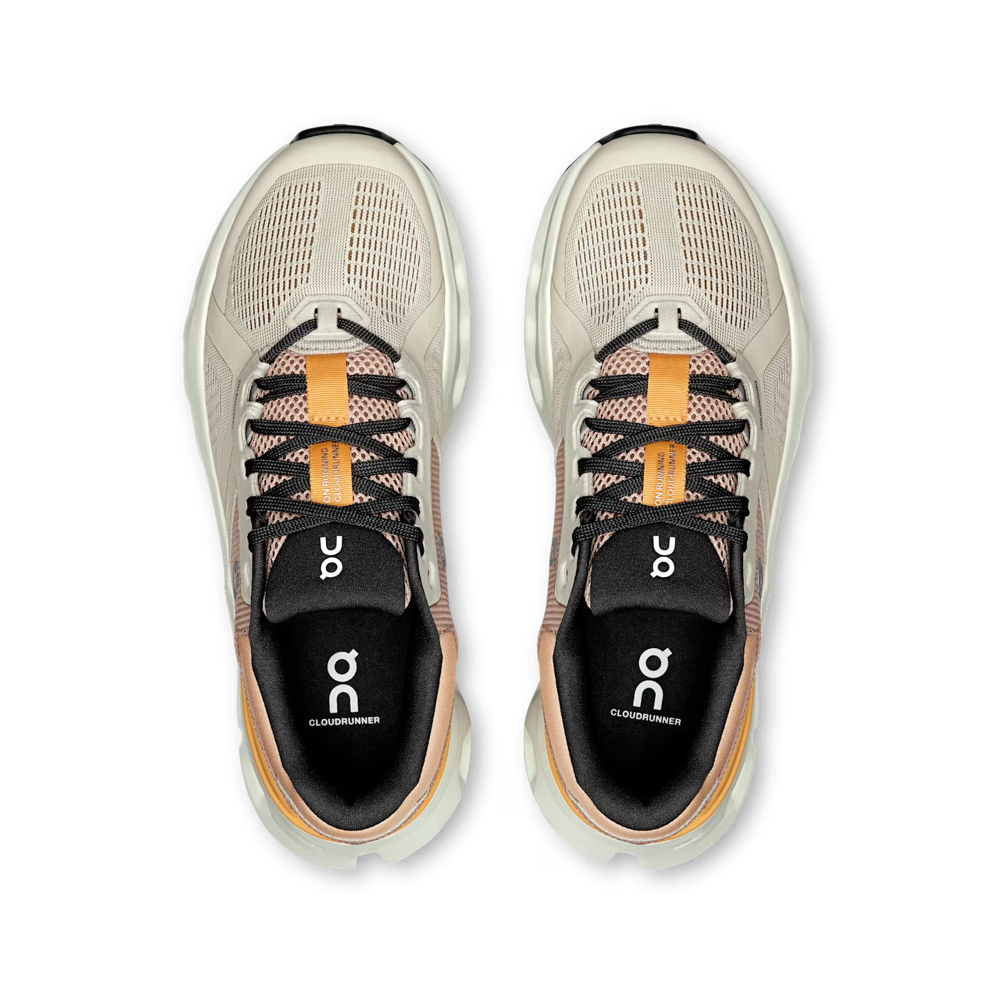On Running Women's Cloudrunner 2 Sneaker in Pearl/Tangerine