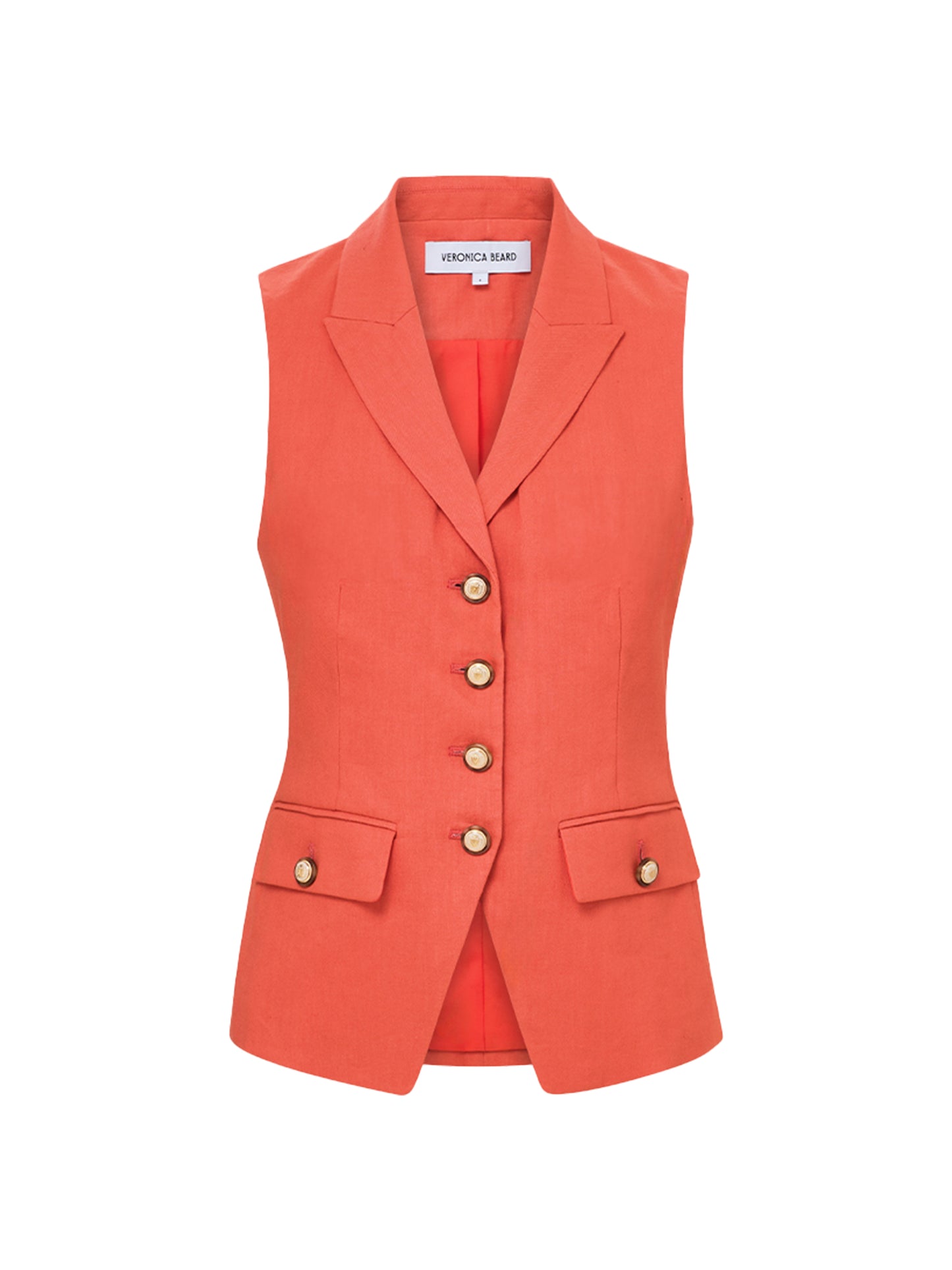 Veronica Beard Benny Vest in Persimmon