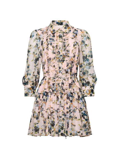 Cinq à Sept Trailing Iris Rhys Dress in Rosy Cloud Multi