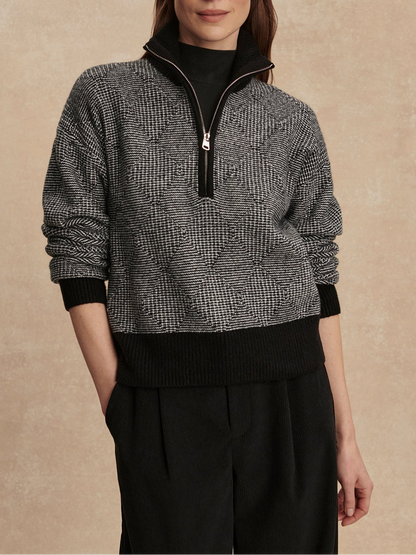 Varley Aldridge Half Zip Knit in Black