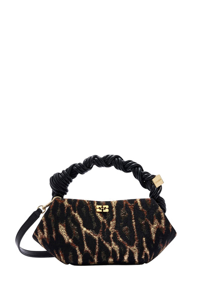 Ganni Metallic Cloque Mini Bou Bag in Antique Bronze