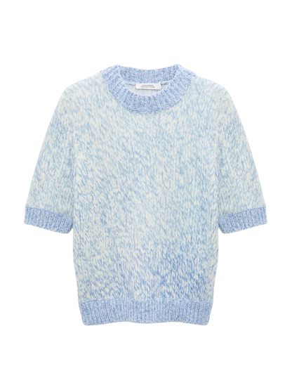 Dorothee Schumacher Fine Colortwist Sweater in Blue Mouline