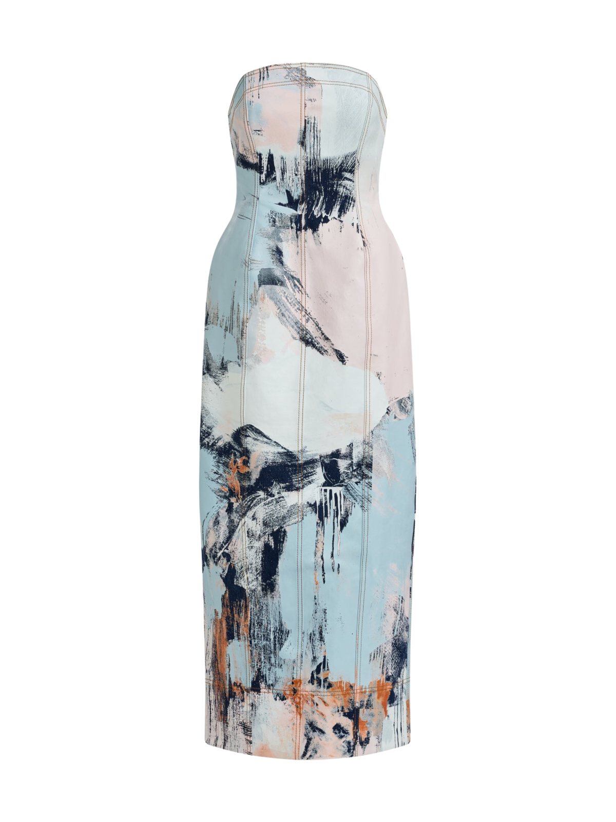 Lettera Denim Midi Dress