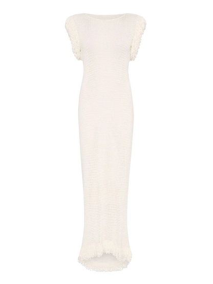 Paris Georgia Fringe Dress in White