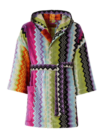 Missoni Giacomo Hooded Bathrobe in Orange