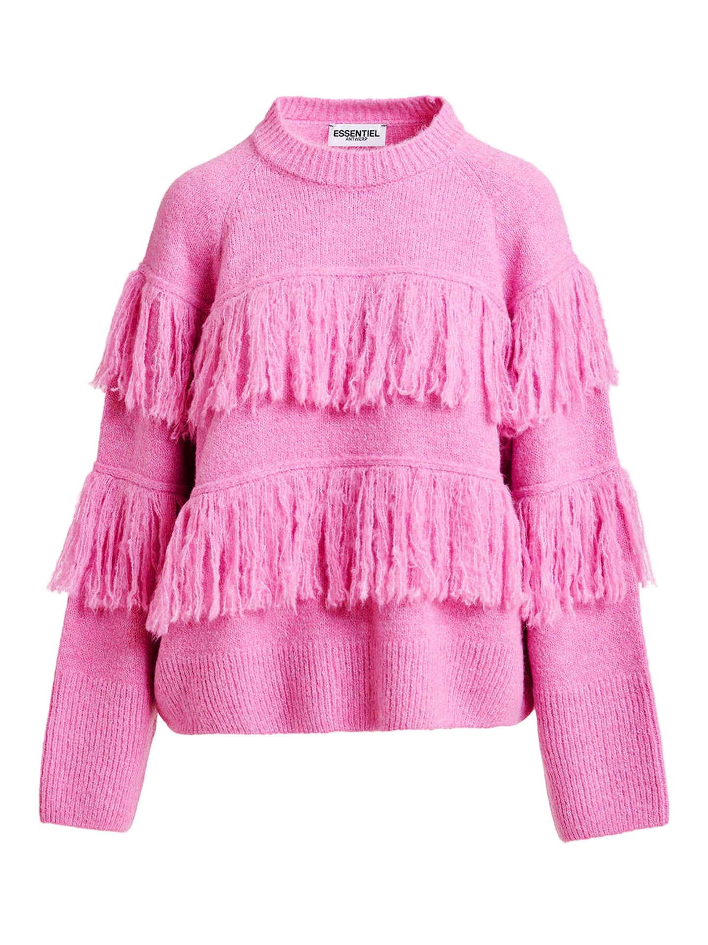 Essentiel Antwerp Pullover w/ Fringes in Pinky Sugar