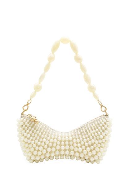 Cult Gaia Mercier Clutch in Ivory