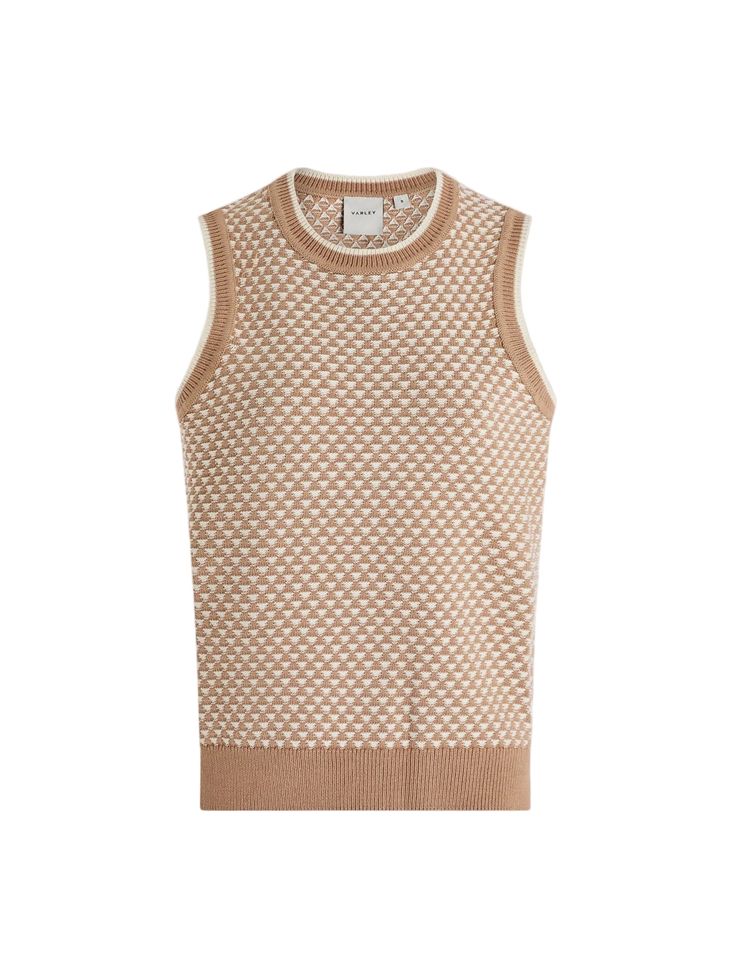 Varley Jenson Stitch Knit Tank in Light Taupe