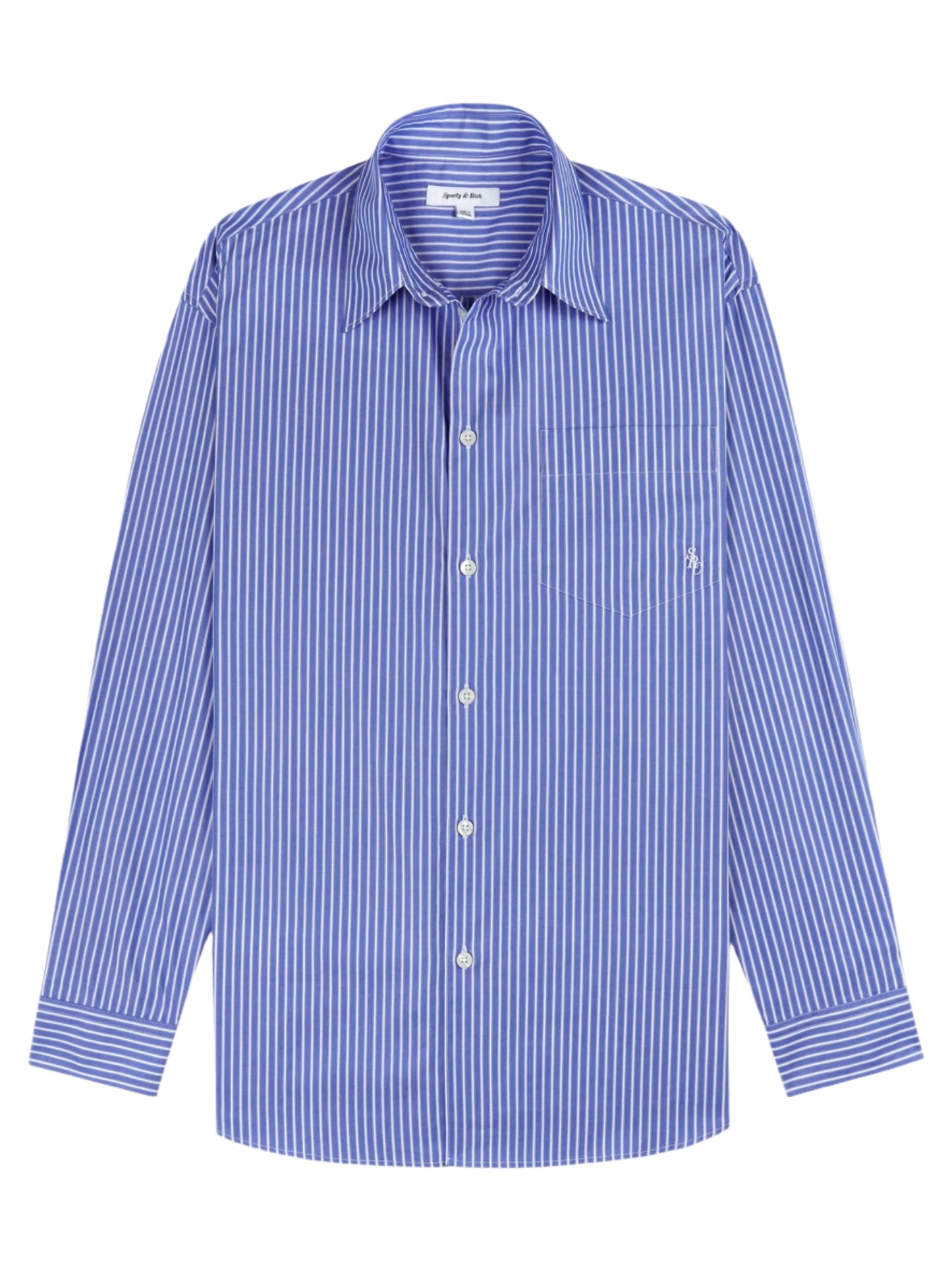 Sporty & Rich SRC Oversized Shirt in Blue Striped