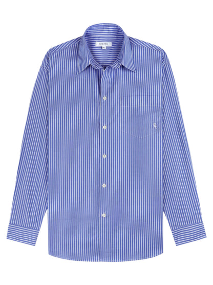 Sporty & Rich SRC Oversized Shirt in Blue Striped