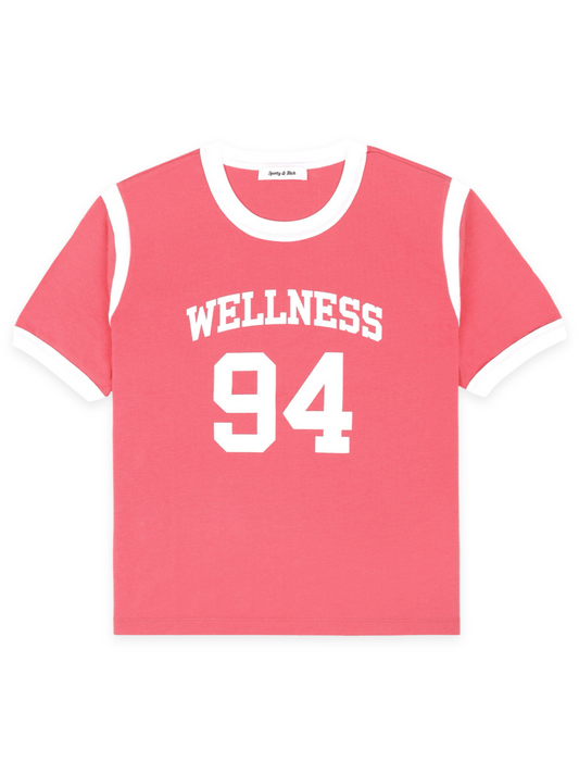 Sporty & Rich Wellness 94 Sports Tee in Cotton Candy