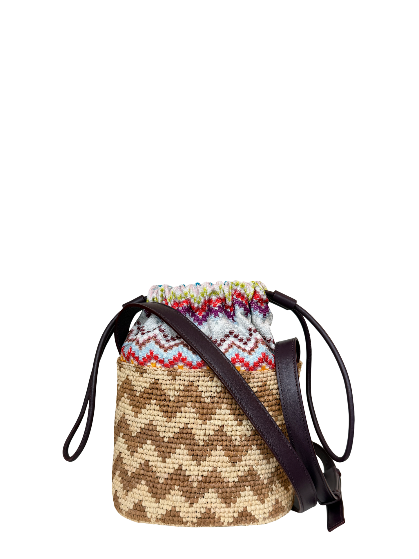 Small Bucket Raffia/Raschel -Zig Zag