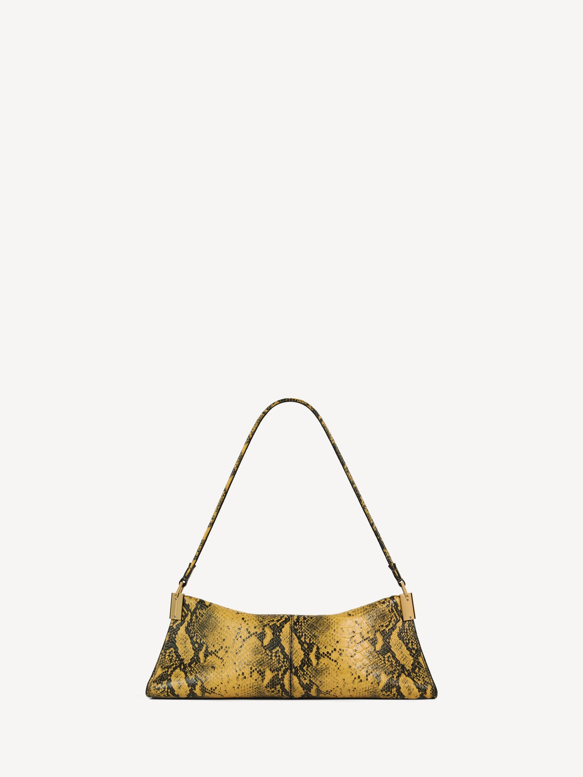 Balmain 64-83 Small Bag in Python-Effect Leather Yellow